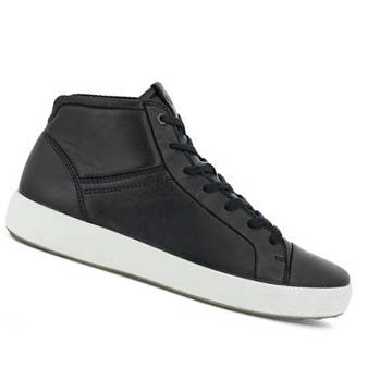 Ecco Soft 7 City Hi-top Fritidssko Herre Svarte | NO 475YXF